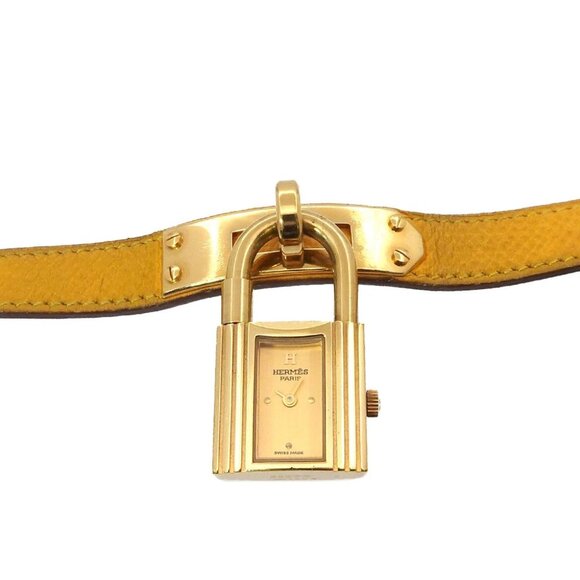 HERMES Kelly Watches Quartz Gold Dial Vintage Cadena Ladies Watch 90289679 - Picture 1 of 8